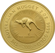 2005 2oz Australian Kangaroo Gold Nugget Coin