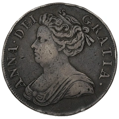 1713 Silver Crown Coin Queen Anne Milled Crown Post Union