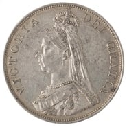 1887 Victoria Double Florin - Extremely Fine