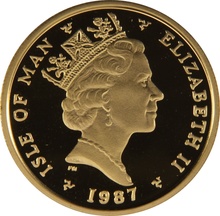 1987 Proof Isle of Man Angel Gold Coin 1/4oz