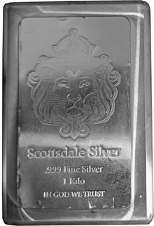 Second Hand 1kg Silver Scottsdale Stacker Bar