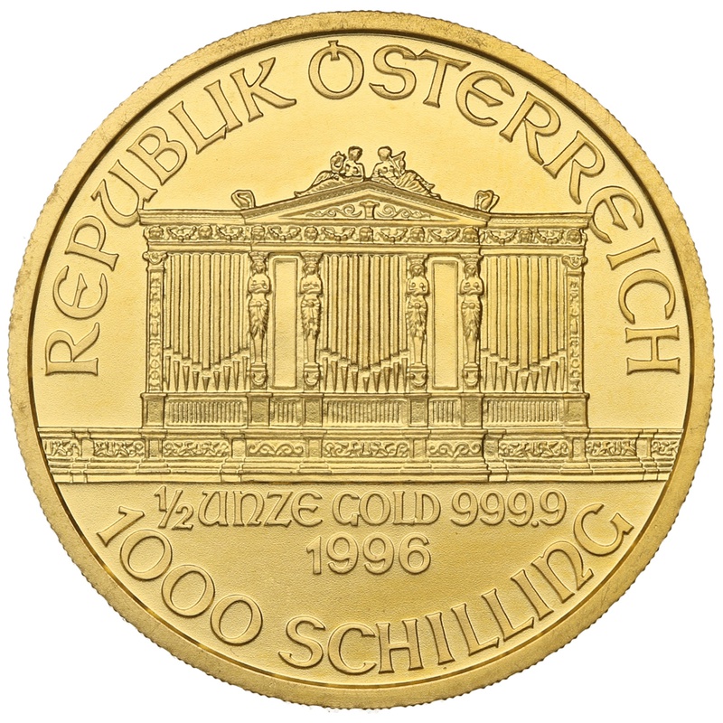 1996 Half Ounce Gold Austrian Philharmonic