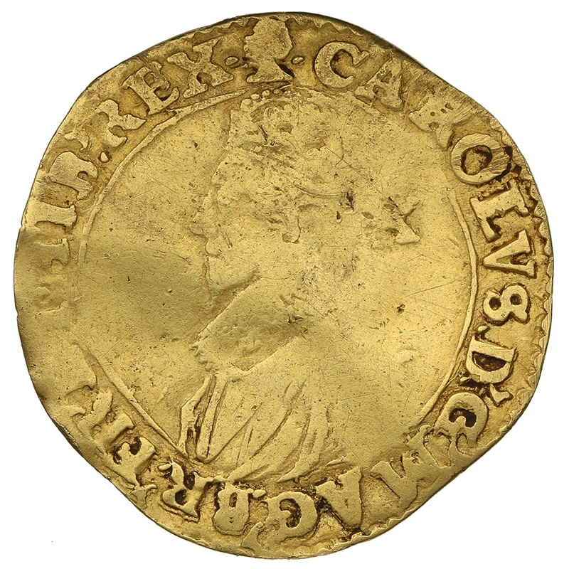 1626-1627 Gold Double Crown Coin Charles I Hammered mm Blackamoor's Head