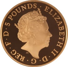 2015 Proof Gold Crown £5 Coin The Royal Birth of Princess Charlotte