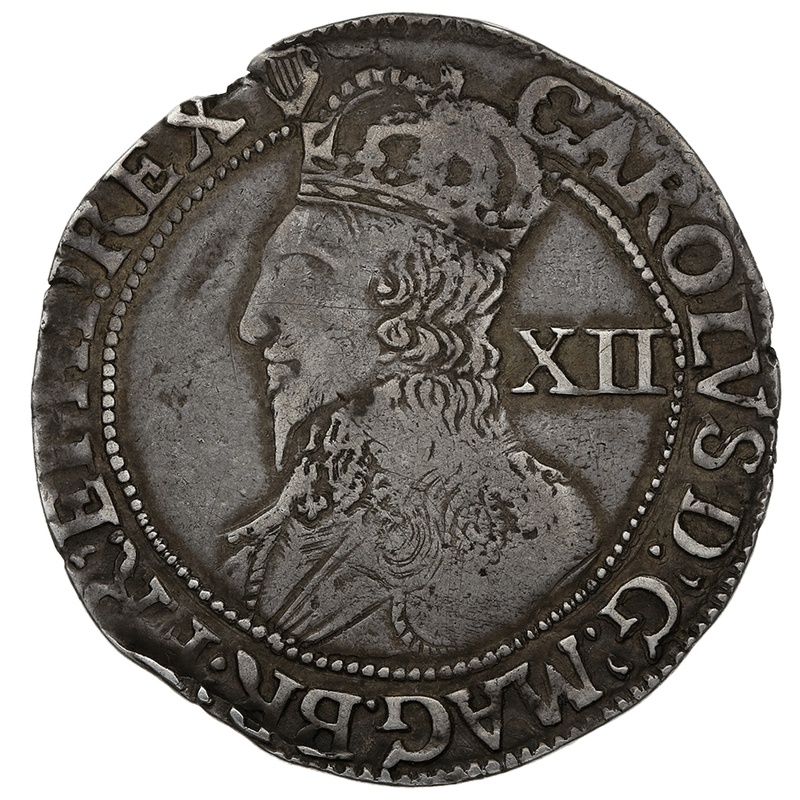 1632-1633 Silver Shilling Coin Charles I Harp