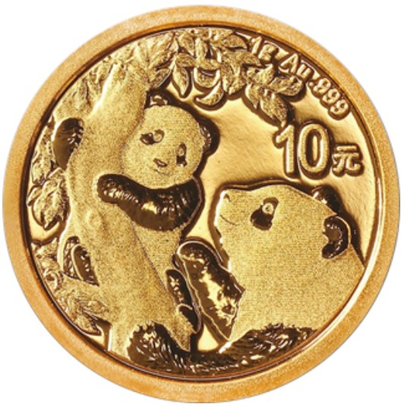 2021 1g Chinese Panda Gold Coin