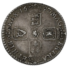 1697 Silver Shilling Coin William III