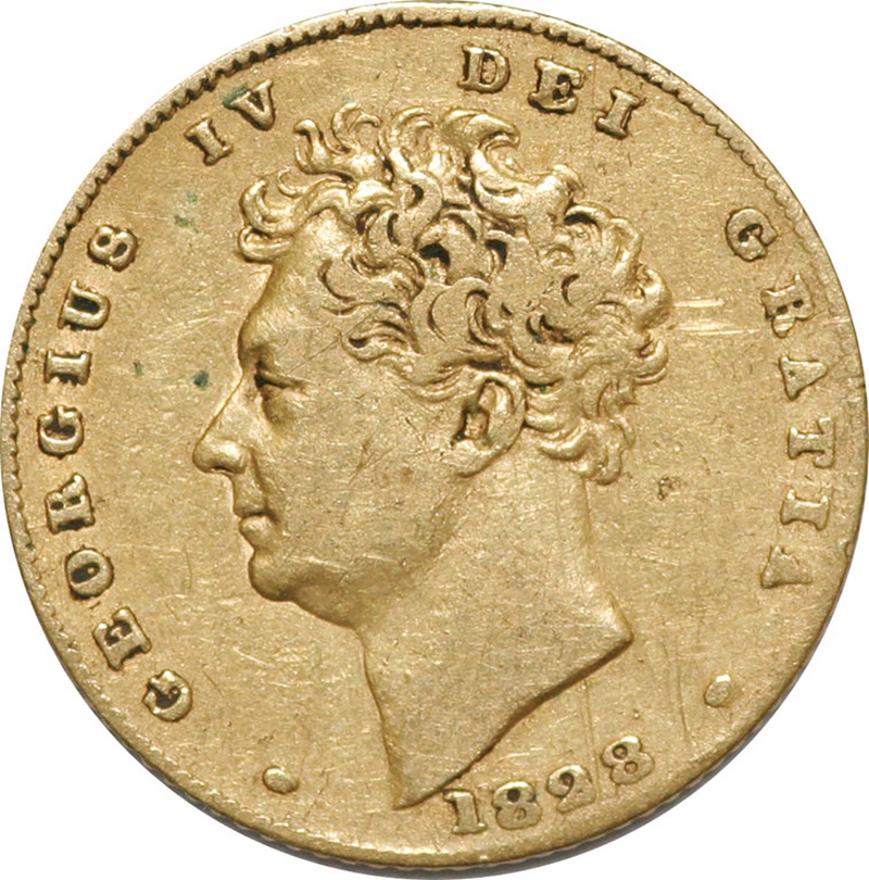 1828 Gold Half Sovereign George IV