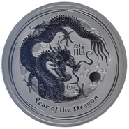 2012 Year of the Dragon Silver Coin 1oz Perth Mint Australian Lunar Series