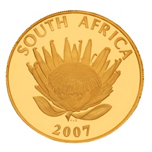 2007 Protea 1oz Proof Gold Coin Nobel Peace Boxed