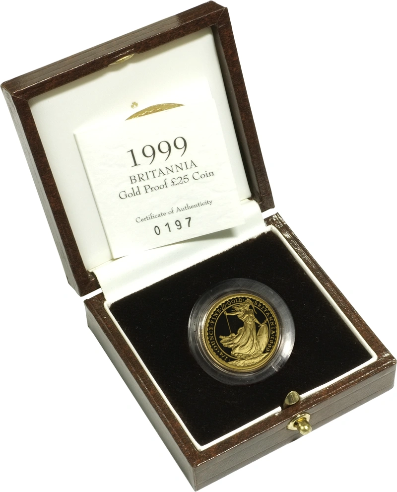 1999 Proof 1/4oz Gold Britannia Coin Boxed