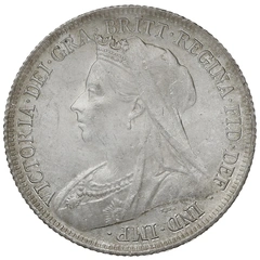 1901 Silver Shilling Coin Queen Victoria