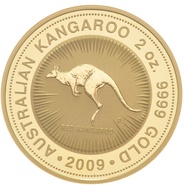 2009 2oz Australian Kangaroo Gold Nugget Coin