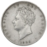 1826 Silver Half Crown Coin George IV