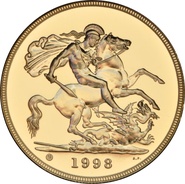 1998 Gold £5 Coin Brilliant Uncirculated