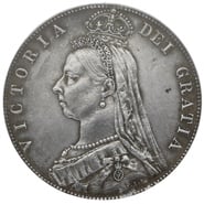 1888 Silver Half Crown Coin Queen Victoria Milled CGS55