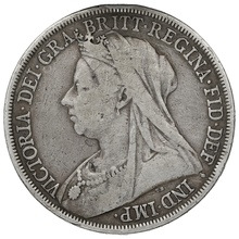 1893 Silver Crown Coin Queen Victoria 