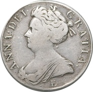 1707 Silver Crown Coin Queen Anne Nice Fine