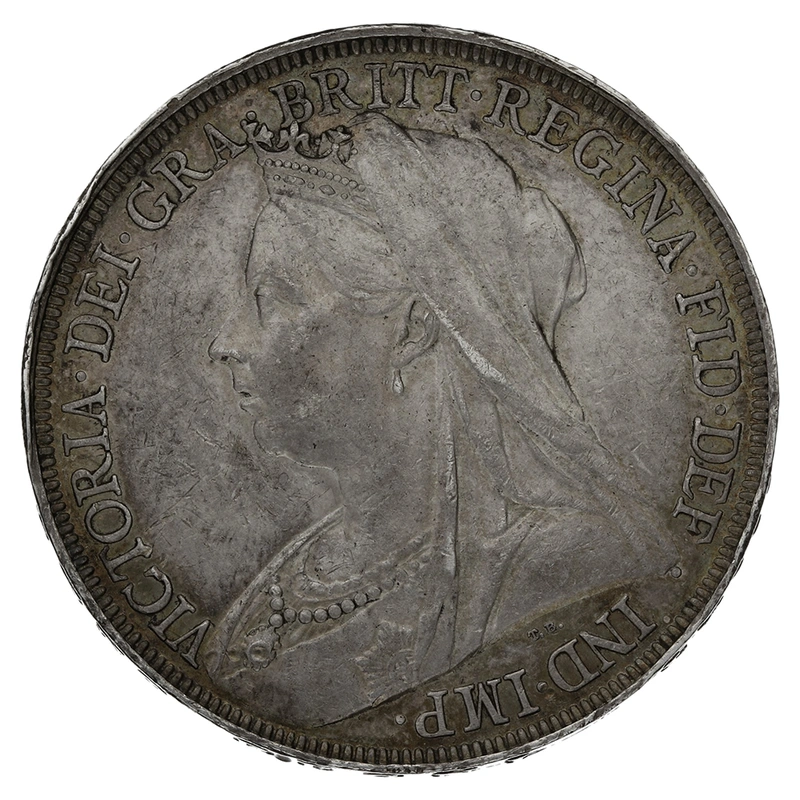 1895 Silver Crown Coin Queen Victoria LVIII