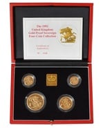 1992 Gold Proof Sovereign Four Coin Set Boxed