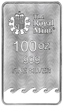 100oz Silver Bar Britannia Minted