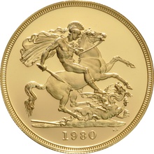 1980 Gold Proof Sovereign Four Coin Set Boxed