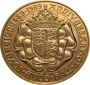 1989 Gold £5 Coin Brilliant Uncirculated 500th Anniversary