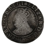 1584-6 Queen Elizabeth I  Hammered Silver Shilling - mm Escallop