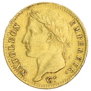 1809 20 French Francs - Napoleon (I) Laureate Head - A