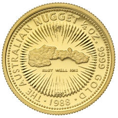 1988 Proof 1/4oz Australian Kangaroo Gold Nugget Coin