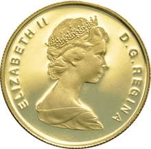 Canadian 1986 $100 1/2oz Proof Gold Coin Peace Paix Over Branches Boxed
