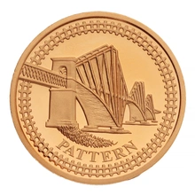 2003 Proof Gold £1 Pound Coin Forth Railway Bridge Pattern