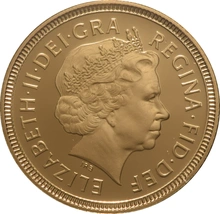 2002 Proof Gold Half Sovereign Elizabeth II Fourth Head