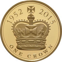 2015 - Gold £5 Proof Crown, The Longest Reigning Monarch Boxed