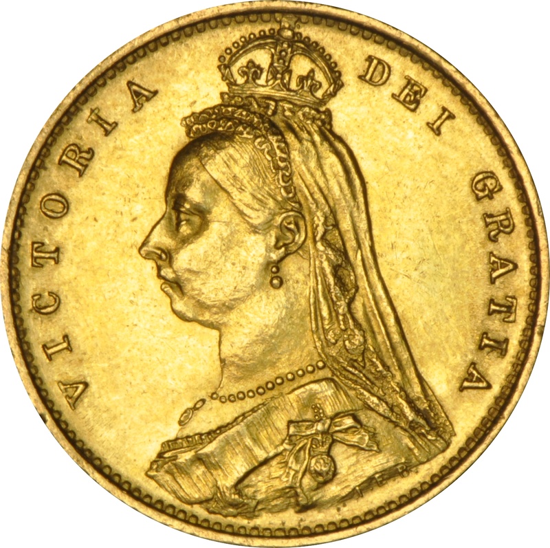 1887 Gold Half Sovereign Queen Victoria Jubilee Head NGC MS61