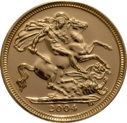 2004 Gold Half Sovereign Elizabeth II Fourth Head