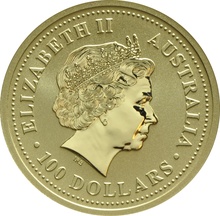 2004 Australian Kangaroo Gold Nugget Coin 1oz