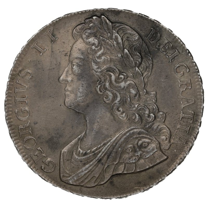 1741 Silver Crown Coin George II D. QVARTO