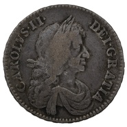 1671 Silver Half Crown Coin Charles II