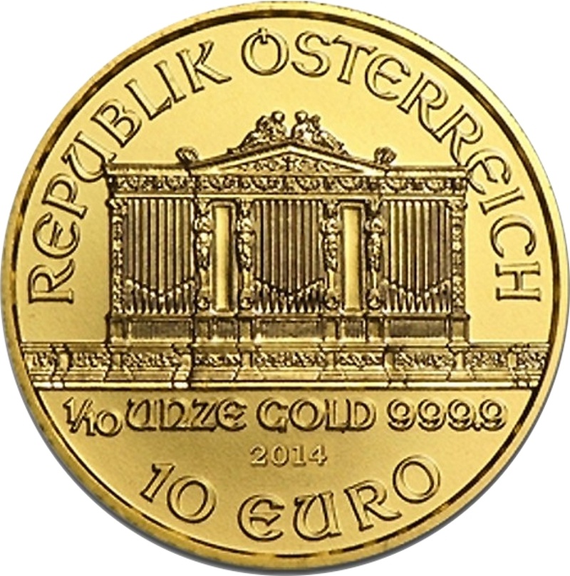 2014 1/10oz Austrian Gold Philharmonic Coin