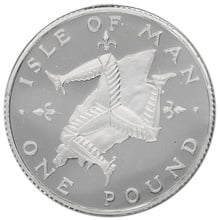 1978 Isle Of Man One Pound Proof Platinum Coin Triskellion on Island Boxed