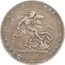 1819 Silver Crown Coin George III Fine