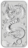 2019 1oz Dragon Rectangular Silver Bar