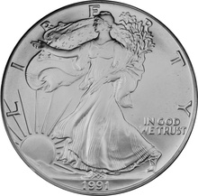 1991 American Silver Eagle Coin 1oz