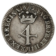 1689 Silver Groat Fourpence Coin William & Mary