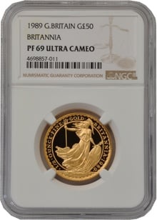 1989 Proof 1/2oz Gold Britannia Coin NGC PF69