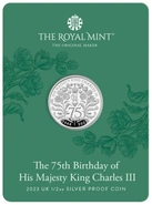 2023 75th Birthday of King Charles III 1/2oz Silver Proof Coin