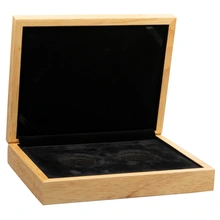 Large Oak Silver Coin Gift Box 2 x 1oz Silver Coins 39mm