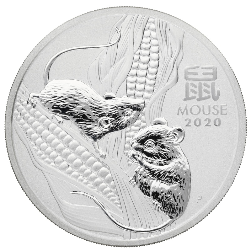 2020 2oz Australian Lunar Year of the Mouse Silver Coin