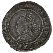 1570 Silver Sixpence Coin Elizabeth I Castle